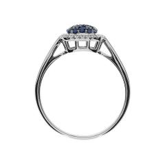 Dijamantni prsten sa plavim Safirima